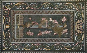 Un Mosaico Romano en Lyon, Representando los Juegos del Circo de F. Artaud
