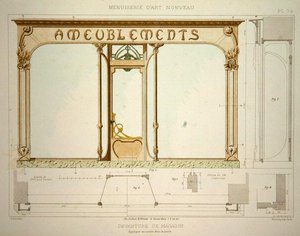Diseño para una fachada de tienda, ilustración de 