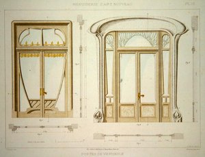 Diseños para puertas de vestíbulo, ilustración de 