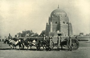 Artillería de guarnición india con batería pesada 40-pr. M.L. Equipo - Orden de perforación caqui, 1901