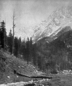 Glaciares del valle de Sindh, Cachemira, India, principios del siglo XX de F. Bremner