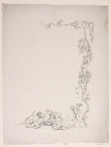 Basaren para madres de crianza. Dibujo para el programa de la fiesta de F. Hendriksen