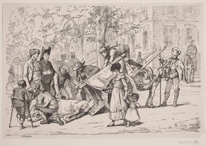 Escena de calle en Madrid de F. Hendriksen