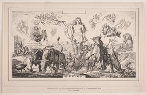Gefion, pintura de techo para el museo de Frederiksborg por Lorenz Frølich