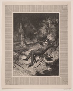 Ilustración para C. Hauch, "El amado" de F. Hendriksen