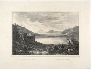 Vista del lago Averno de F. Homer
