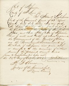 Juramento de lealtad de Frederick Kretschmar, Estado de Missouri, Condado de St. Louis de F. Kretschmar