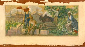 Abundance of Today (estudio mural, Oficina de Correos de Clarksville, Tennessee) de F. Luis Mora