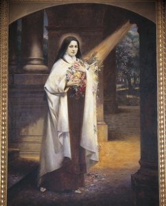 Santa Teresa de Lisieux, siglo XX (pintura mural) de F. Roytelet