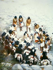 Ceremonia Lenya, Walpi Pueblo, c.1900