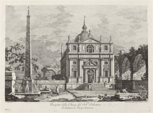 Fachada de la Iglesia del SS. Salvador de Fabio Berardi after Canaletto