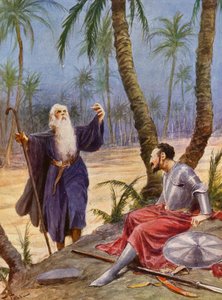 La Gerusalemme Liberata de Torquato Tasso: Canto X, estrofa 9 (litografía en color)