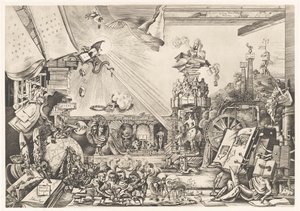 Rendimiento surrealista Librorum Triumphus (título sobre el objeto) de Fabius von Gugel (signed by artist)