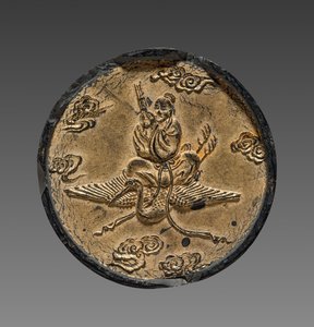 Pastilla de tinta con Wang Ziqiao, c. siglo XVII-XVIII