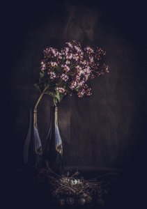 Naturaleza muerta floral rústica de Farid Kazamil