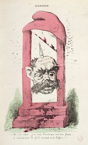 Caricatura de Otto von Bismarck (1815-98) 1870