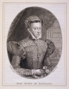 María Reina de Escocia (1542-87), grabado por George Vertue (1684-1756) (grabado) de Federico (after) Zuccaro