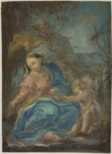 Descanso en la huida a Egipto (recto); Madonna del Rosario (verso)