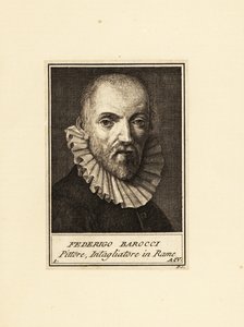 Retrato de Federico Barocci (circa 1535-1612), pintor y grabador renacentista italiano de Federico Fiori (after) Barocci or Baroccio