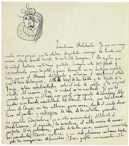 Carta autógrafa a Melchor Fernández Almagro, Granada, finales de enero de 1926 de Federico Garcia Lorca