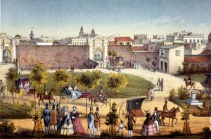 Las Puertas de Monserrate, La Habana, Cuba, 1840 de Federico Mialhe