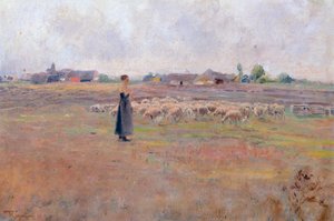 La paz de la tarde, por Federico Rossano (1835-1912)