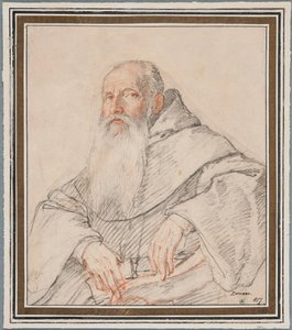 Retrato de un monje barbudo de Federico Zuccaro