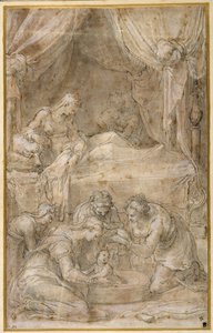 El nacimiento de la Virgen, después de Taddeo Zuccaro
