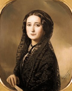 Retrato de la poeta española Carolina Coronado (1823-1911)