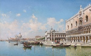El Palacio Ducal y Santa Maria della Salute, 1896 de Federico del Campo