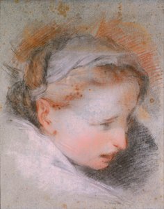 Cabeza de una mujer, 1568-1569 de Federigo Barocci
