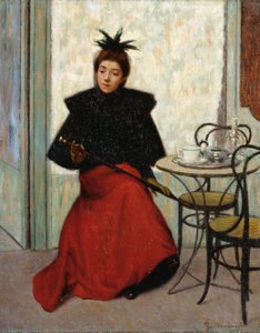 En el café, por Federico Zandomeneghi (1841-1917)