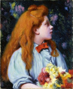 Niña con flores