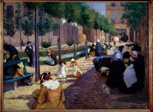 Vista de la plaza de Amberes, París de Federigo Zandomeneghi