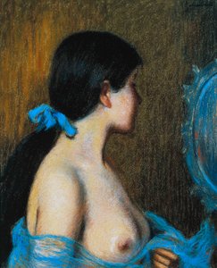 Joven mujer en el espejo de Federigo Zandomeneghi