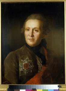 Retrato del poeta Alexander Sumarokov (1717-1777) (Retrato del poeta A. Sumarokov). Pintura de Fyodor (Fedor o Fiodor) Stepanovich Rokotov (1735-1808), óleo sobre lienzo, hacia 1770-1780. Arte ruso del siglo XVIII. Museo Estatal de Arte de la República de  de Fedor Stepanovich Rokotov