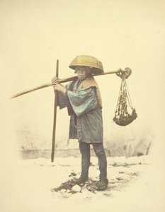 [Un trabajador japonés en régimen de servidumbre] de Felice Beato