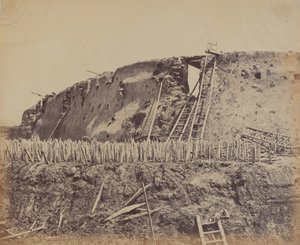 Ángulo del Fuerte Norte de Taku por el cual entraron los franceses, 21 de agosto de 1860, 1860 de Felice Beato