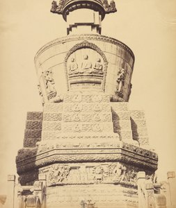 Vista Arquitectónica del Templo Lama cerca de Pekín, Octubre 1860 de Felice Beato