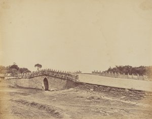 Puente de Palichian cerca de Pekín, escena de la lucha con las tropas imperiales chinas, 21 de septiembre de 1860