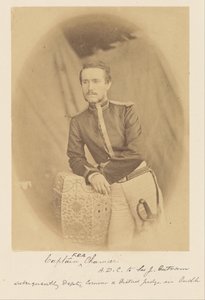 Capitán F.E.A. Chamier, A.D.C. de Sir J. Outram, Posteriormente Comisionado Adjunto y Juez de Distrito en Oudh de Felice Beato