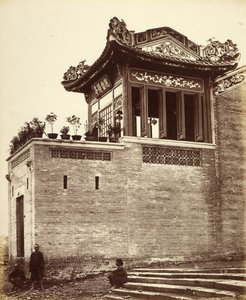 [Casa del Comerciante Chino, Cantón, China] de Felice Beato