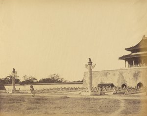 Entrada al Palacio de Invierno, Pekín, octubre de 1860 de Felice Beato