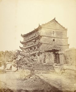 [Pagoda de cinco pisos, Cantón, China] de Felice Beato