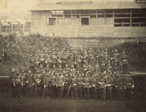 Retrato de grupo del Batallón de Infantería de Marina Real de Felice Beato