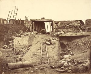 Interior del Fuerte Norte tomado por asalto