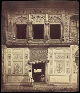Interior del Templo Sikh con Mosaico de Mármol de Felice Beato