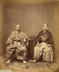 [Funcionarios japoneses, Nagasaki] de Felice Beato