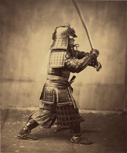 Guerrero Japonés en Armadura, 1865-7 de Felice Beato