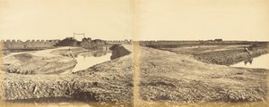 Fuerte Tangkoo después de su captura, mostrando la entrada francesa e inglesa, 10 de agosto de 1860, 1860 de Felice Beato